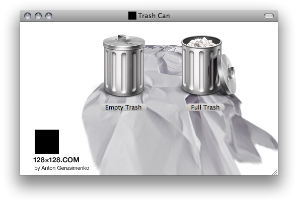 New Old School Trash Icon